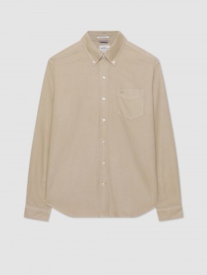 Ben Sherman Beatnik Oxford Garment Dye Shirts Grey | 173906AKI