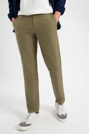 Ben Sherman Beatnik Oxford Slim Taper Garment Dye Chino Pants Light Olive | 421096ISW