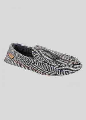 Ben Sherman Cliveden House Moccasin Slipper Grey | 385706XRQ