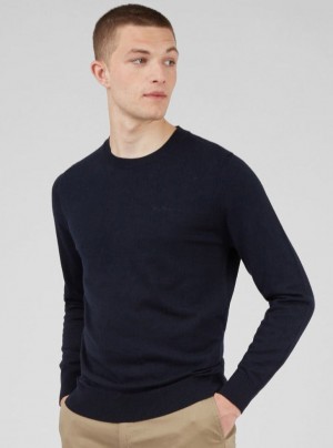 Ben Sherman Signature Crewneck Knitwear Navy | 481927ZKT