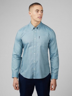 Ben Sherman Signature Oxford Shirts Turquoise | 307561VGW