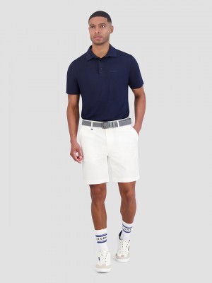 Ben Sherman Solid Air Pique Sports Fit Polo Shirts Navy | 813467AKY