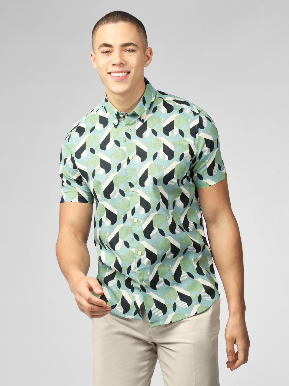 Ben Sherman Art Deco Shirts Green | 453612JFE