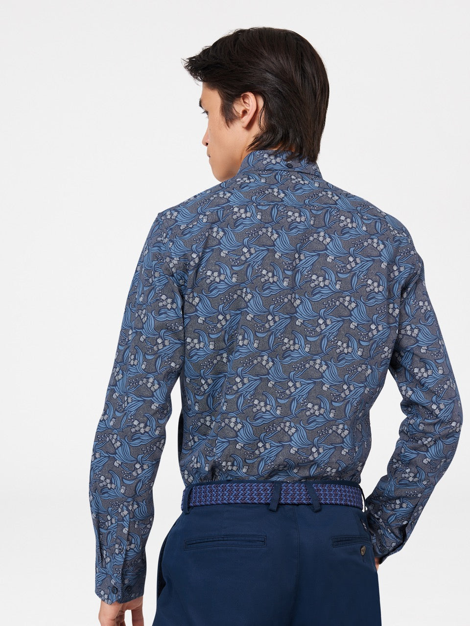 Ben Sherman Art Nouveau Floral Shirts Navy | 316729ONR