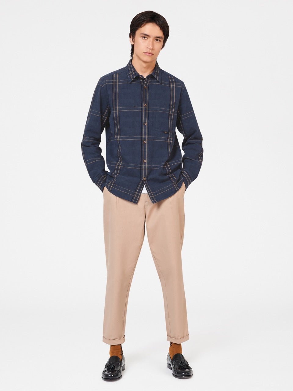 Ben Sherman B by Ben Sherman Indigo Check Shirts Indigo | 736920HNO