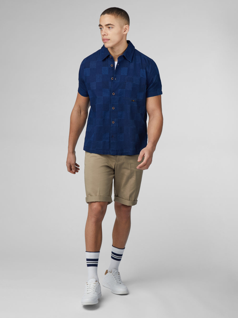 Ben Sherman B by Ben Sherman Indigo Check Shirts Navy | 829503WGJ