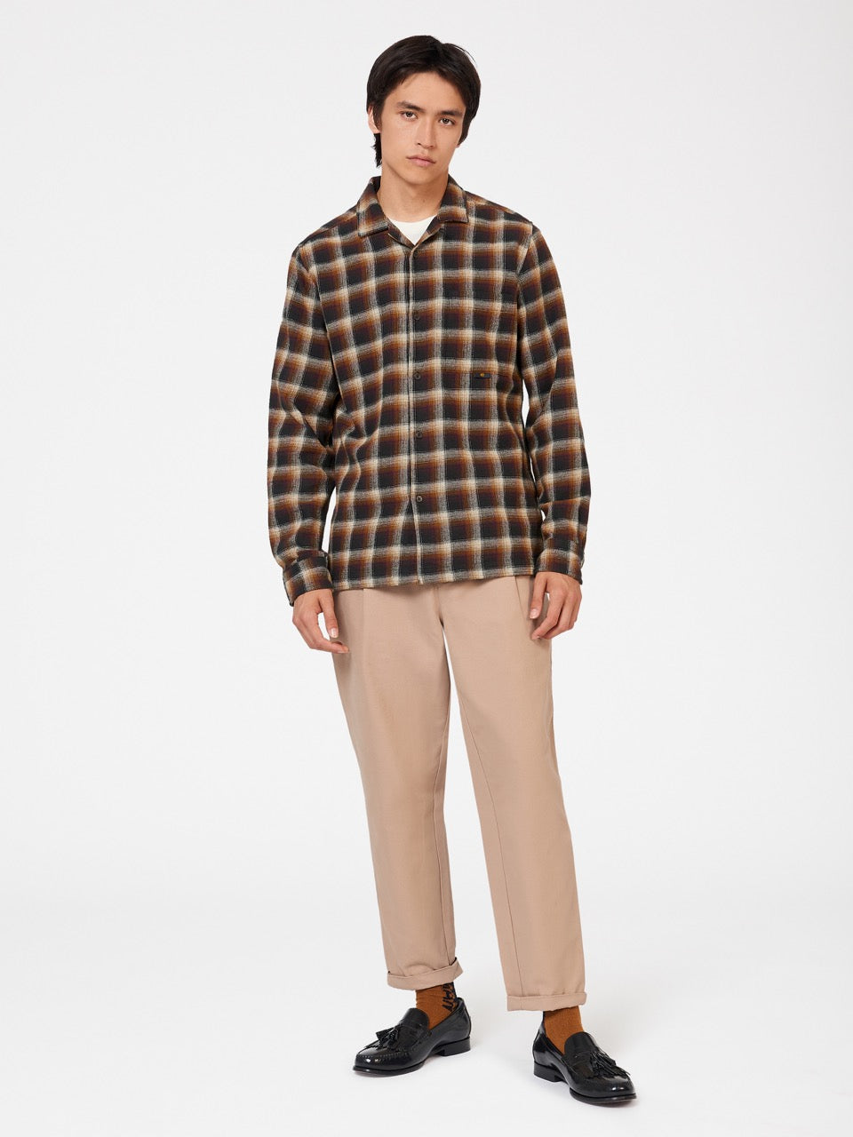 Ben Sherman B by Ben Sherman Ombre Check Shirts Brown | 970845QWV