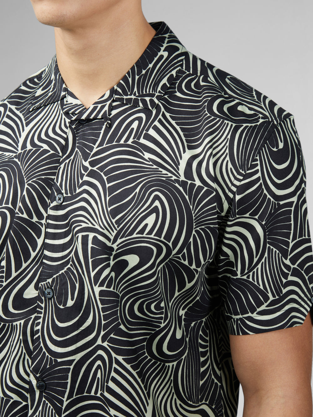 Ben Sherman B by Ben Sherman Psychedelic Swirl Print Shirts Mint | 826943ONQ