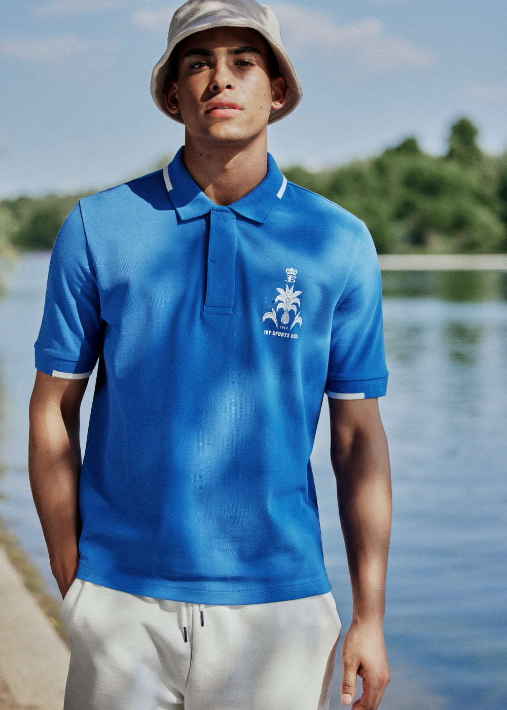 Ben Sherman B by Ben Sherman Sports Club Embroidered Polo Shirts Blue | 673958CNY