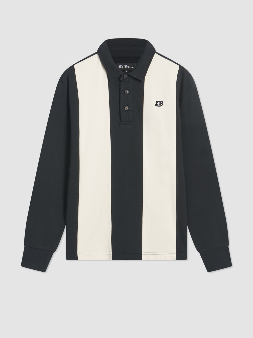 Ben Sherman B by Ben Sherman Stripe Rugby Polo Shirts Black | 462073XJV