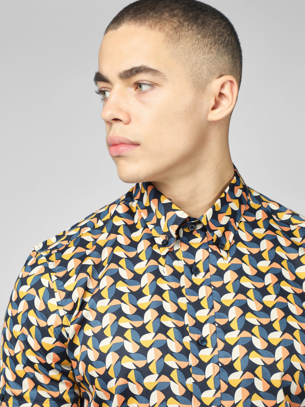 Ben Sherman Bahaus Geo Shirts Yellow | 815497JQO