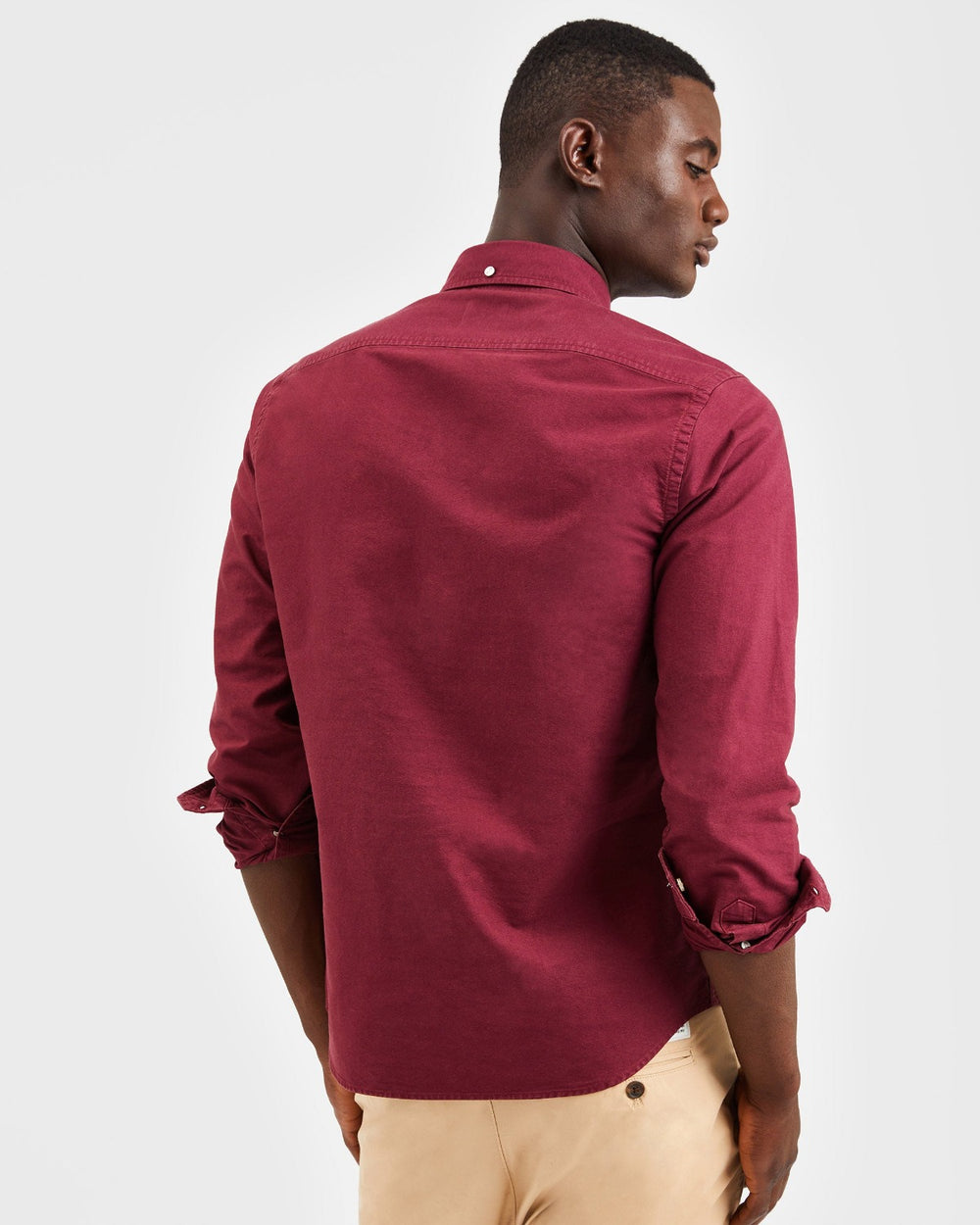 Ben Sherman Beatnik Oxford Garment Dye Shirts Burgundy | 725896LWA