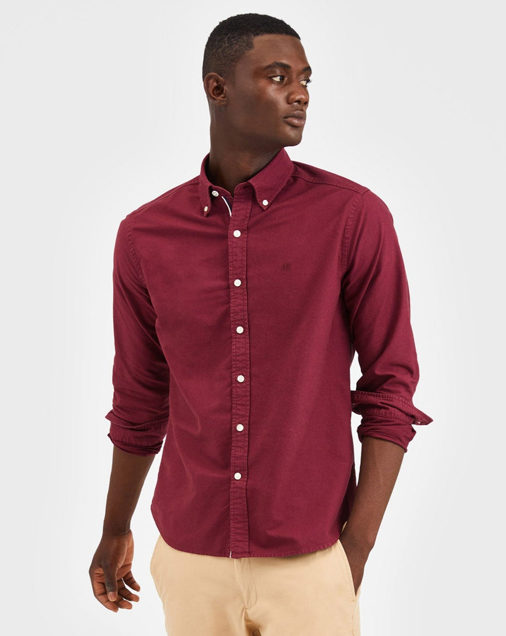 Ben Sherman Beatnik Oxford Garment Dye Shirts Burgundy | 725896LWA