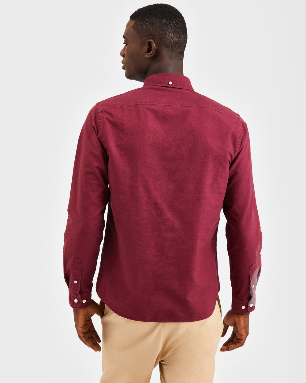 Ben Sherman Beatnik Oxford Garment Dye Shirts Burgundy | 725896LWA