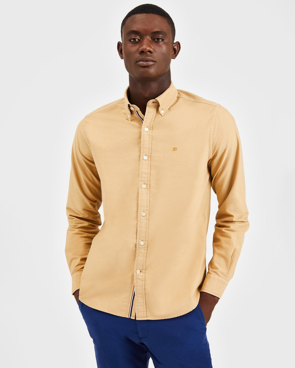 Ben Sherman Beatnik Oxford Garment Dye Shirts Khaki | 512734ECM