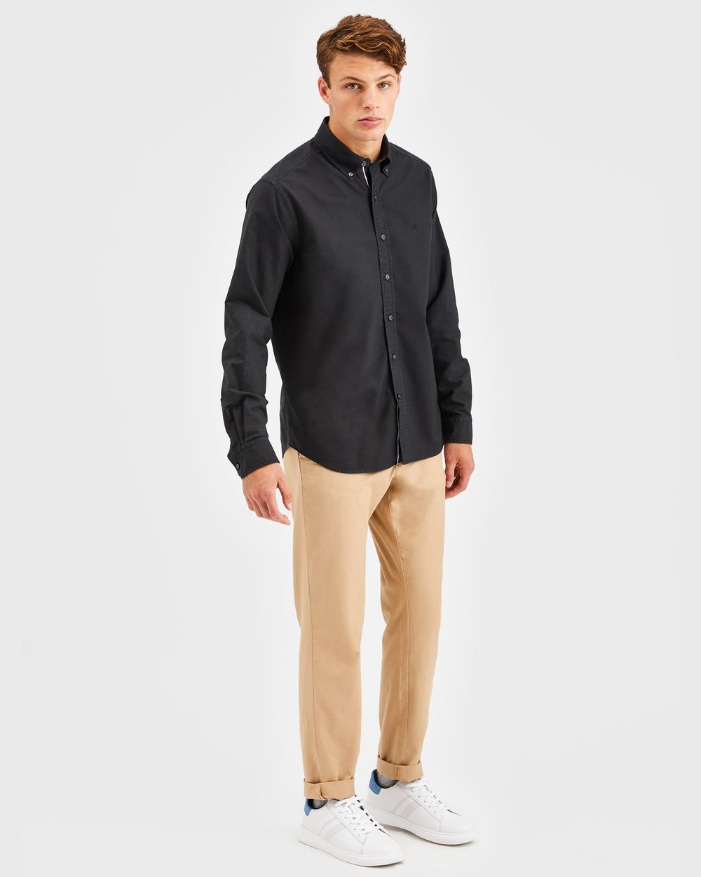 Ben Sherman Beatnik Oxford Garment Dye Shirts Black | 785293VRF