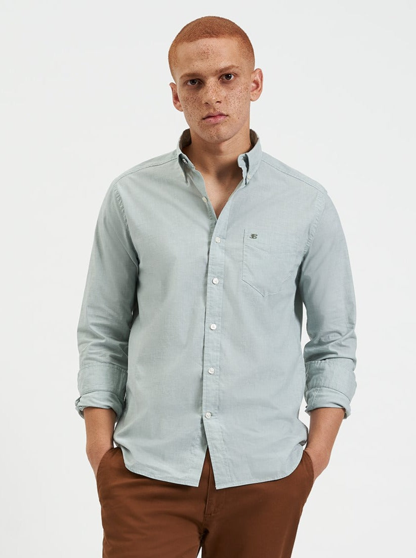 Ben Sherman Beatnik Wash Long-Sleeve Shirts Green | 903154CXG