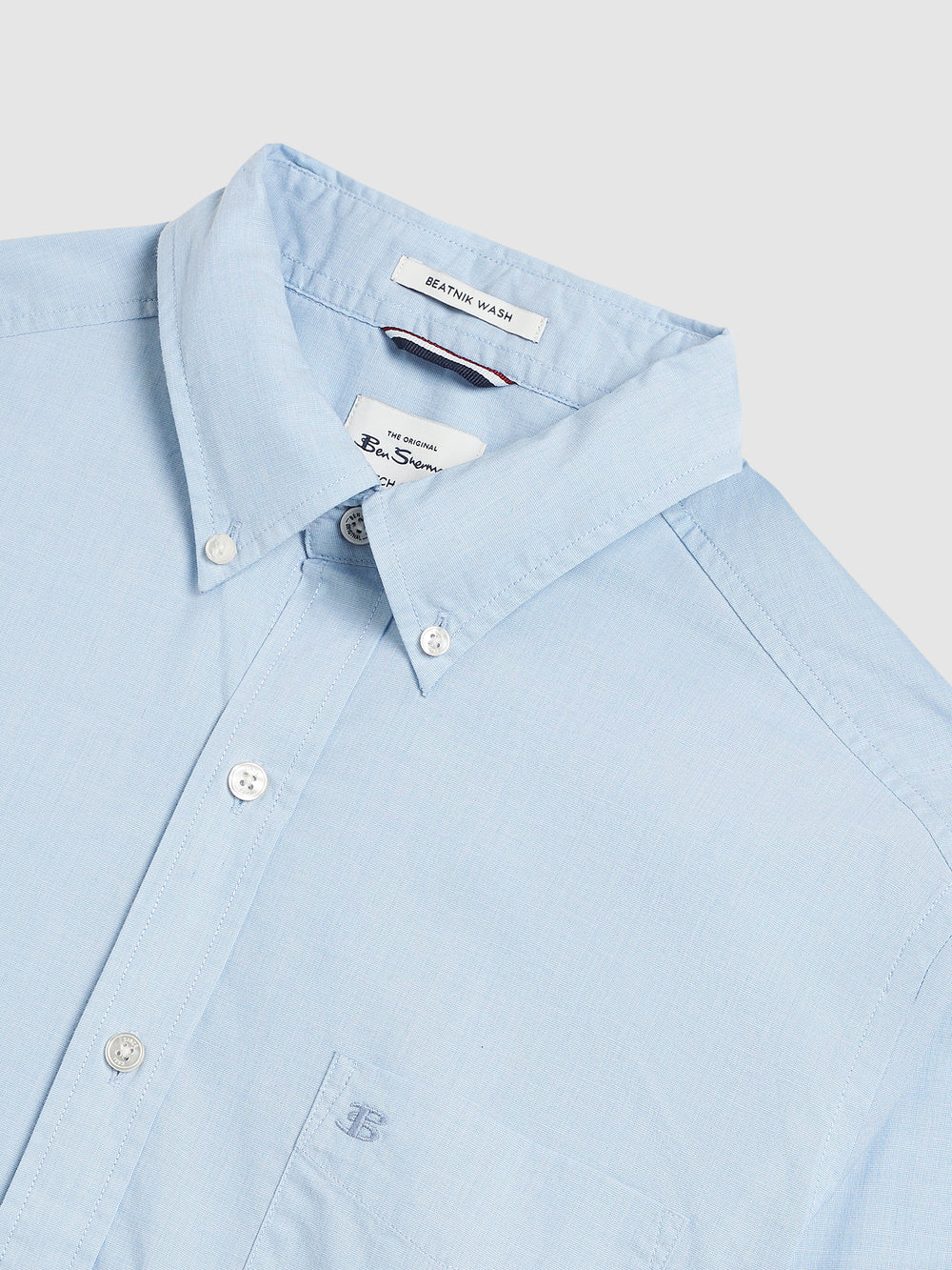 Ben Sherman Beatnik Wash Long-Sleeve Shirts Blue | 914035IWX