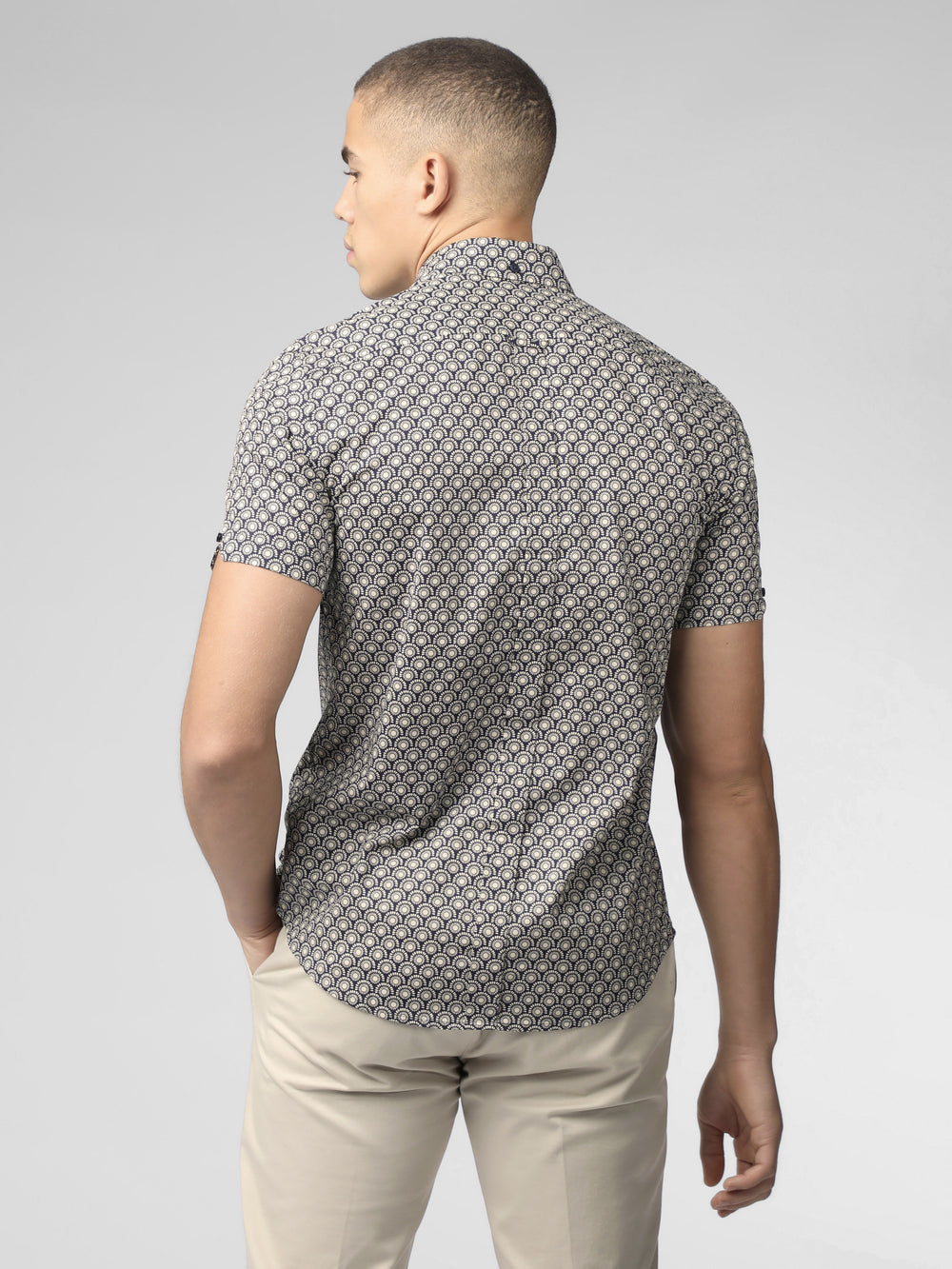 Ben Sherman Block Geo Shirts Grey | 435897LFD