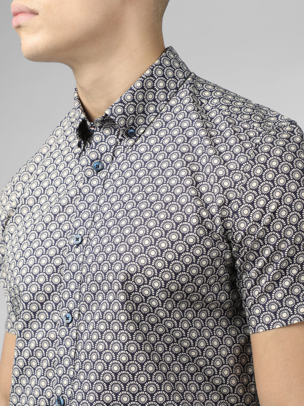 Ben Sherman Block Geo Shirts Grey | 435897LFD