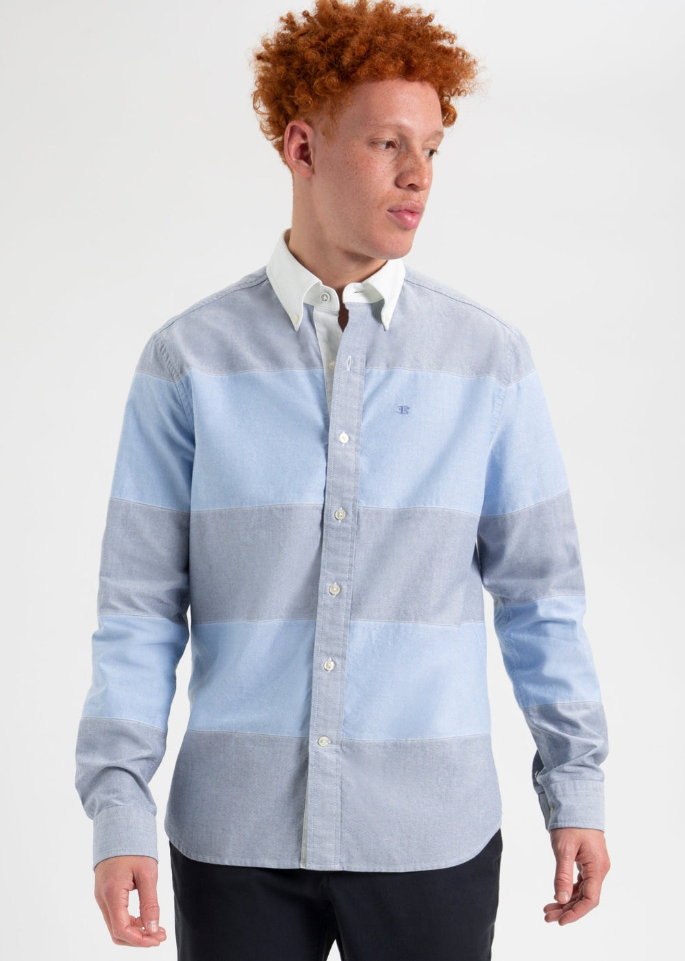 Ben Sherman Brighton Oxford Garment Dye Rugby Shirts Blue | 132468KHI