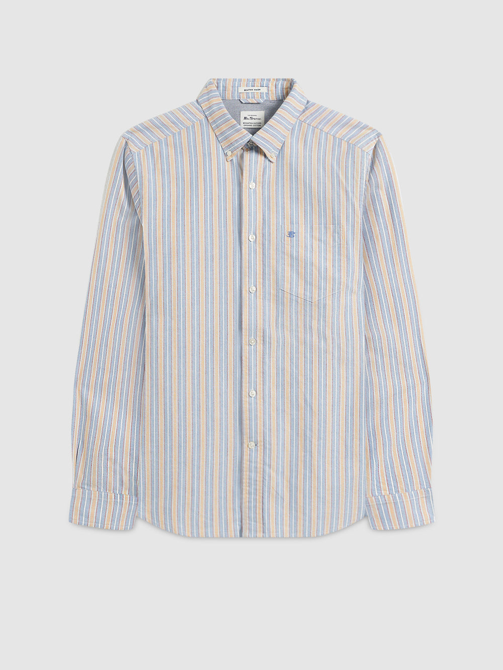 Ben Sherman Brighton Oxford Organic Shirts Blue Multicolor | 768394JQY