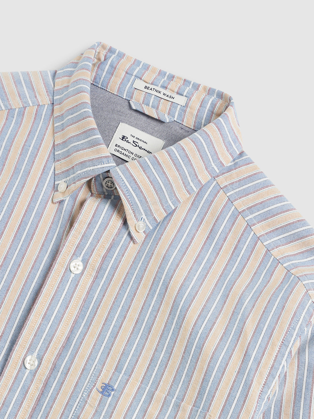 Ben Sherman Brighton Oxford Organic Shirts Blue Multicolor | 768394JQY