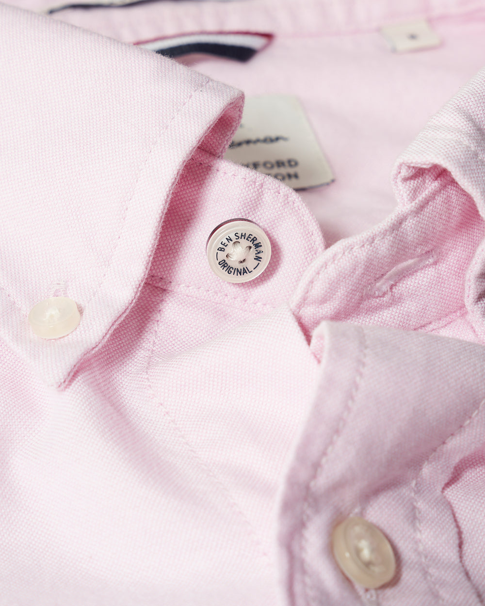 Ben Sherman Brighton Oxford Organic Shirts Pink | 351480DEQ