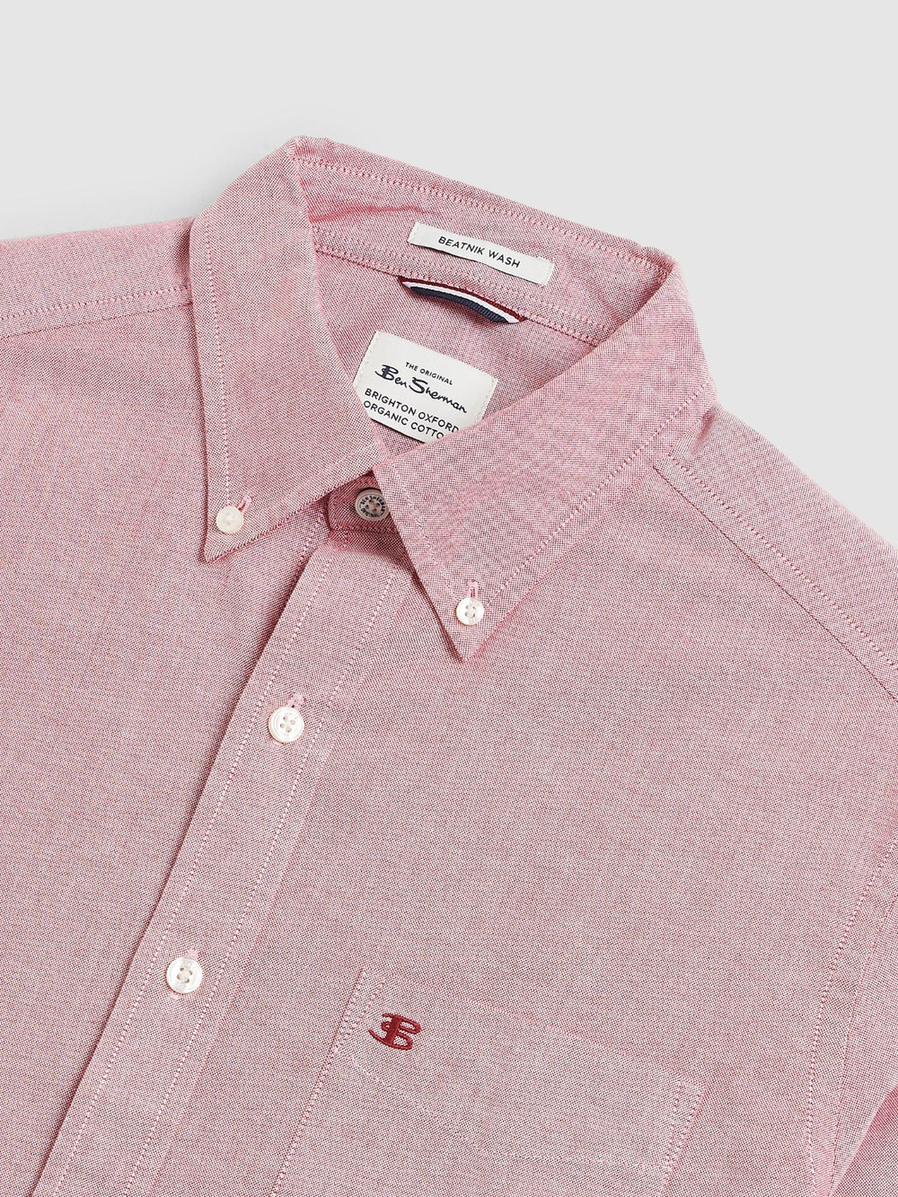 Ben Sherman Brighton Oxford Organic Shirts Light Red | 683502CFU