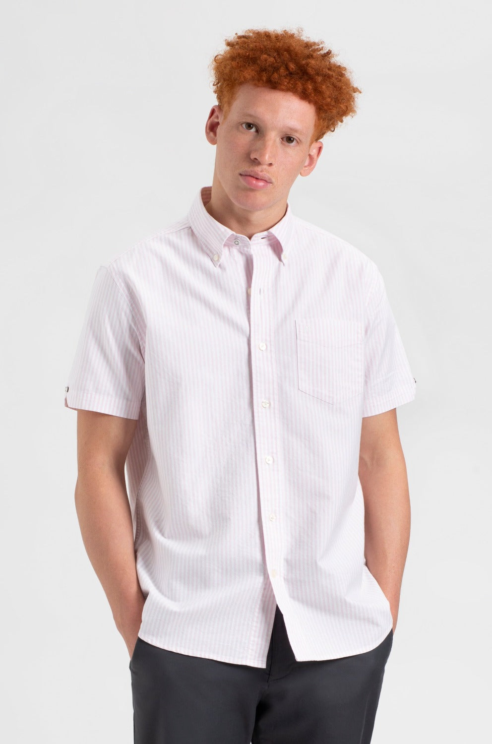 Ben Sherman Brighton Oxford Shirts Pink Stripes | 421937IFZ