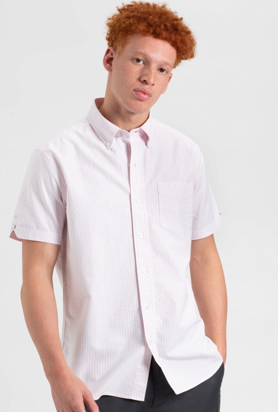 Ben Sherman Brighton Oxford Shirts Pink Stripes | 421937IFZ