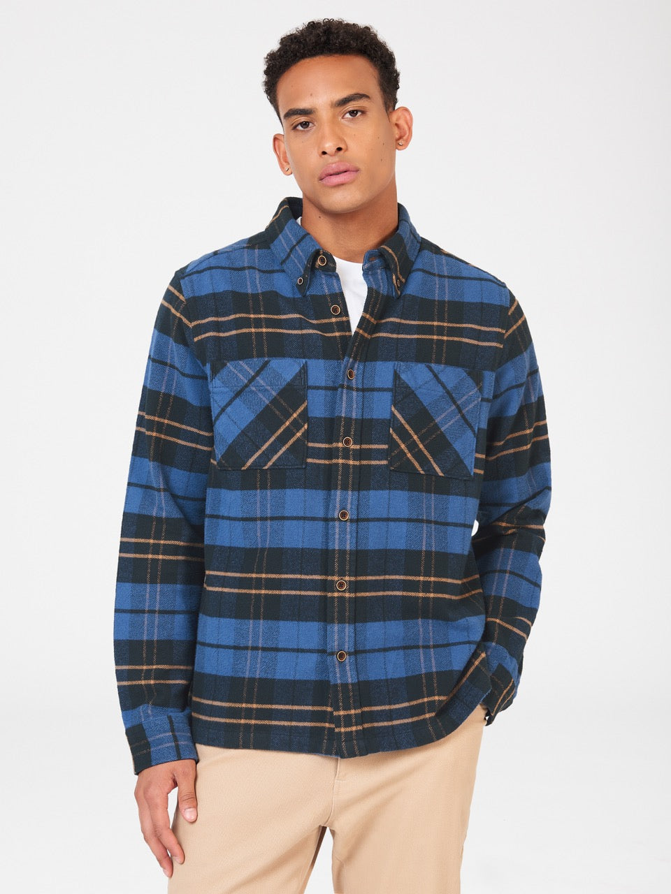 Ben Sherman Brushed Ivy Check Shirts Blue | 857193PTZ