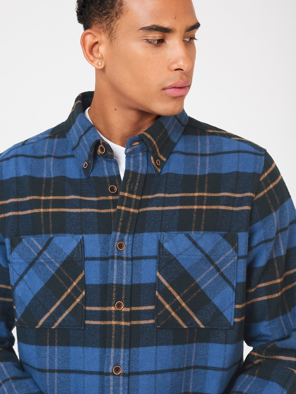 Ben Sherman Brushed Ivy Check Shirts Blue | 857193PTZ