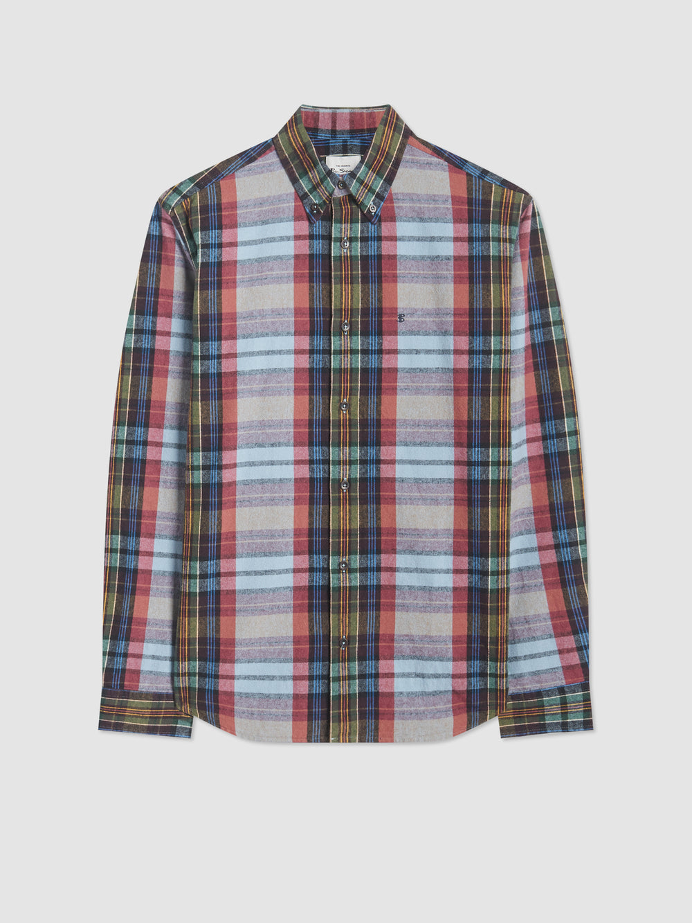 Ben Sherman Brushed Multicolour Check Oxford Shirts Blue | 893702UGQ