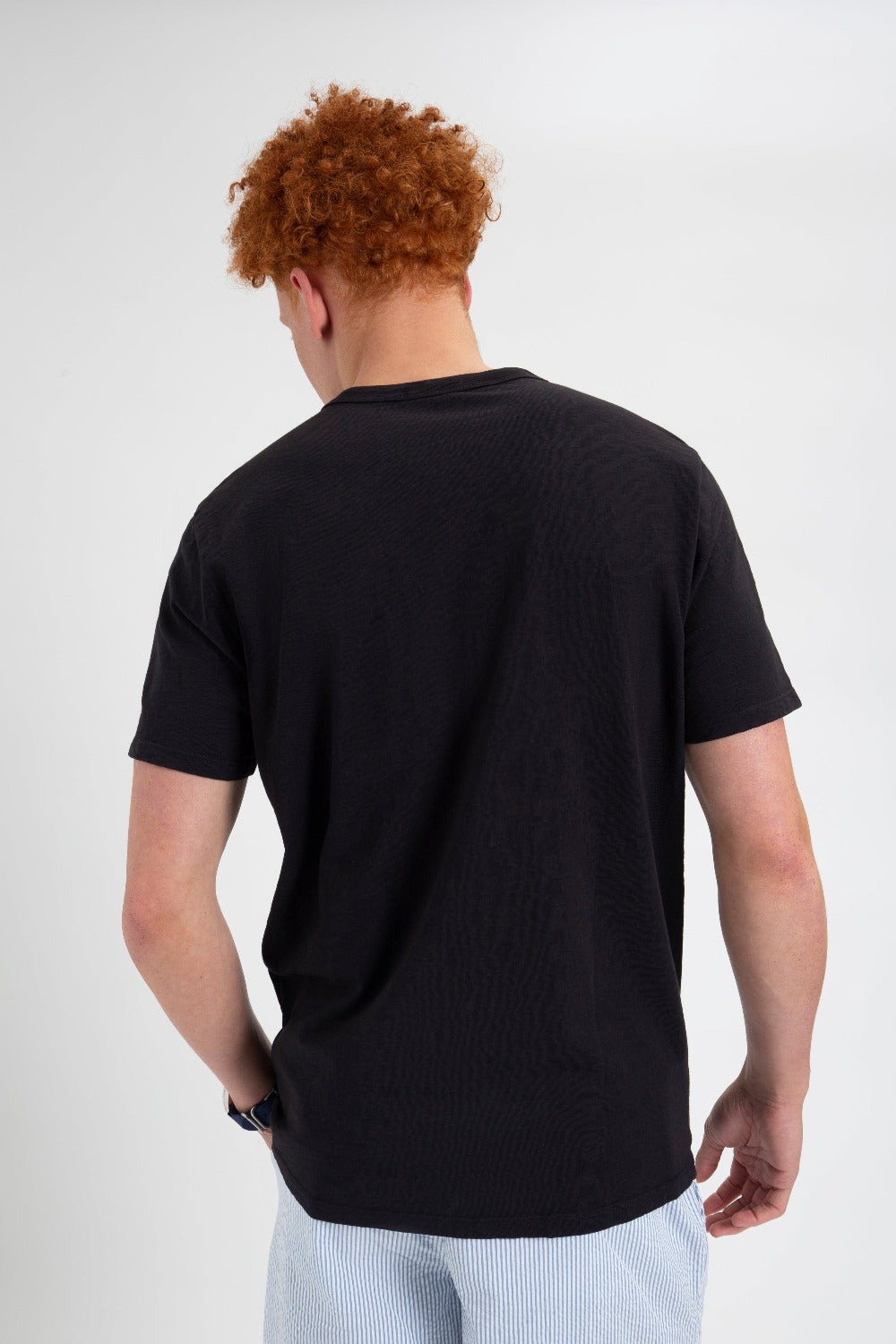 Ben Sherman Garment Dye Beatnik T-Shirt Black | 782510GFK