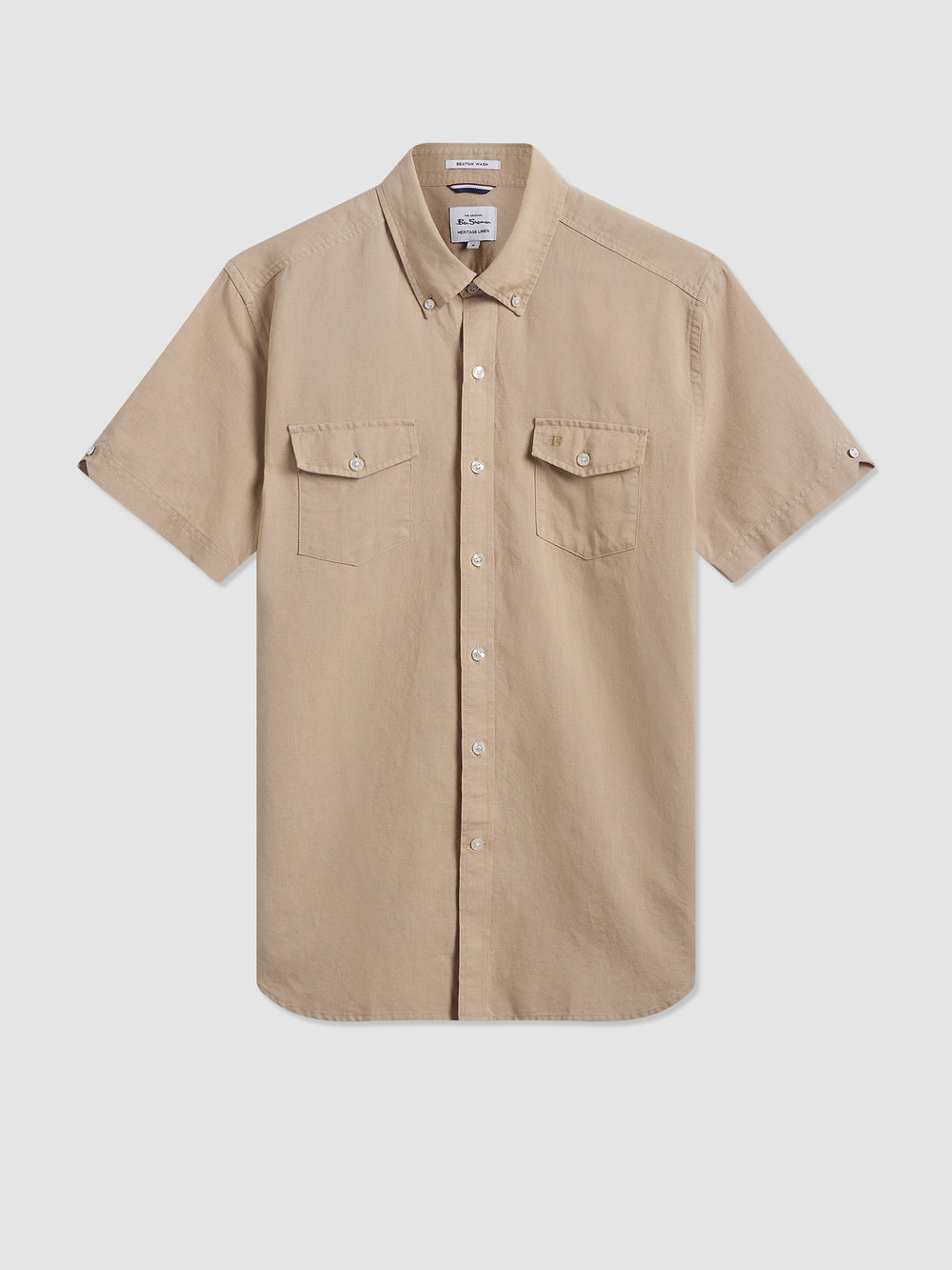 Ben Sherman Garment Dye Linen Shirts Brown | 231905DEY