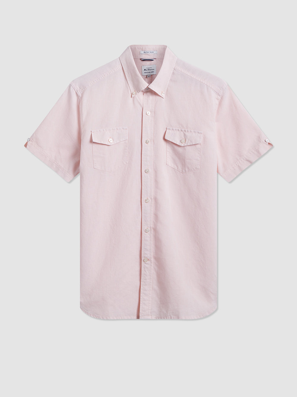 Ben Sherman Garment Dye Linen Shirts Light Pink | 530981AID