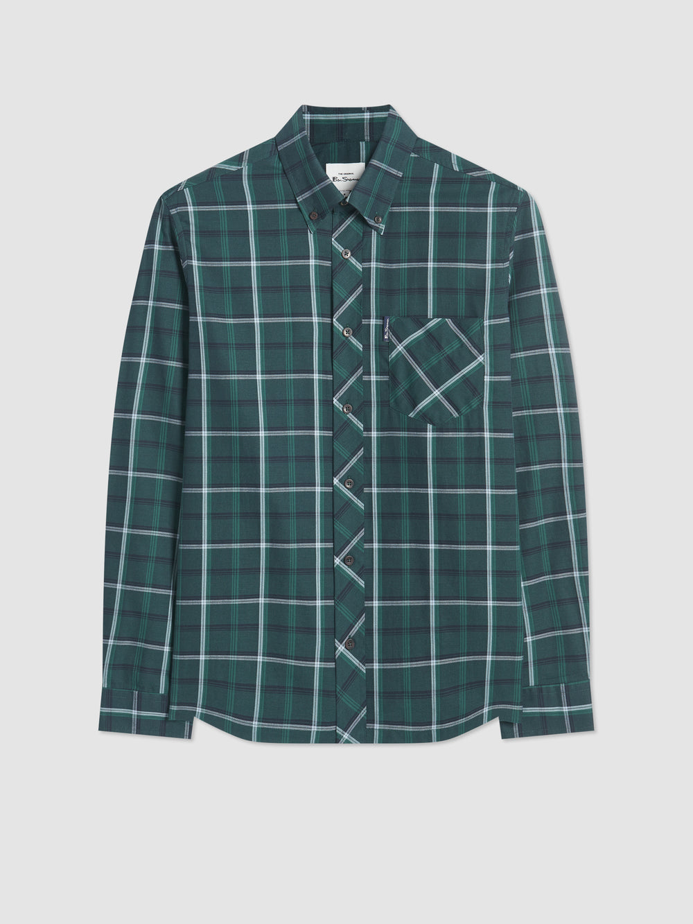 Ben Sherman Grid Check Shirts Green | 391286END