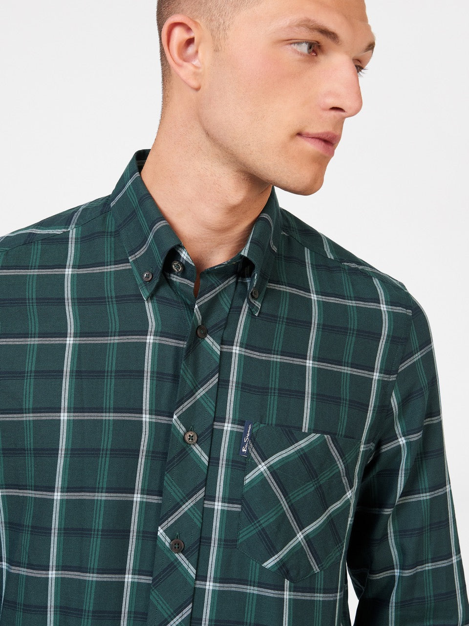 Ben Sherman Grid Check Shirts Green | 391286END