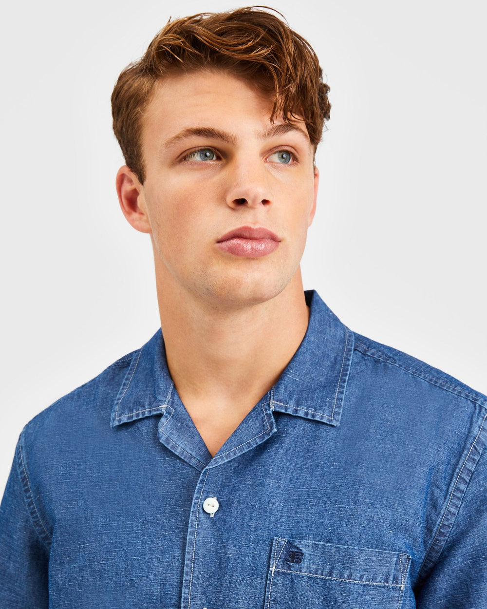 Ben Sherman Hastings Garment Dye Chambray Shirts Indigo | 163782MKN