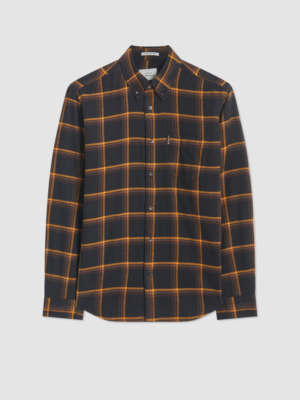 Ben Sherman Oversized Brushed Check Shirts Black | 067431RFW