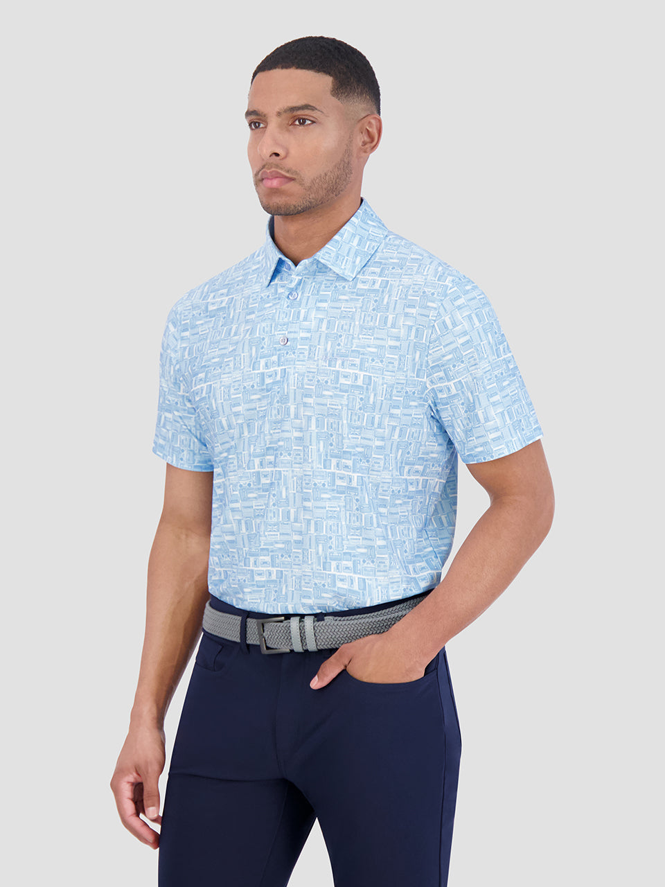 Ben Sherman Radio Stack Tech Jersey Sports Fit Polo Shirts Blue | 632149XDZ