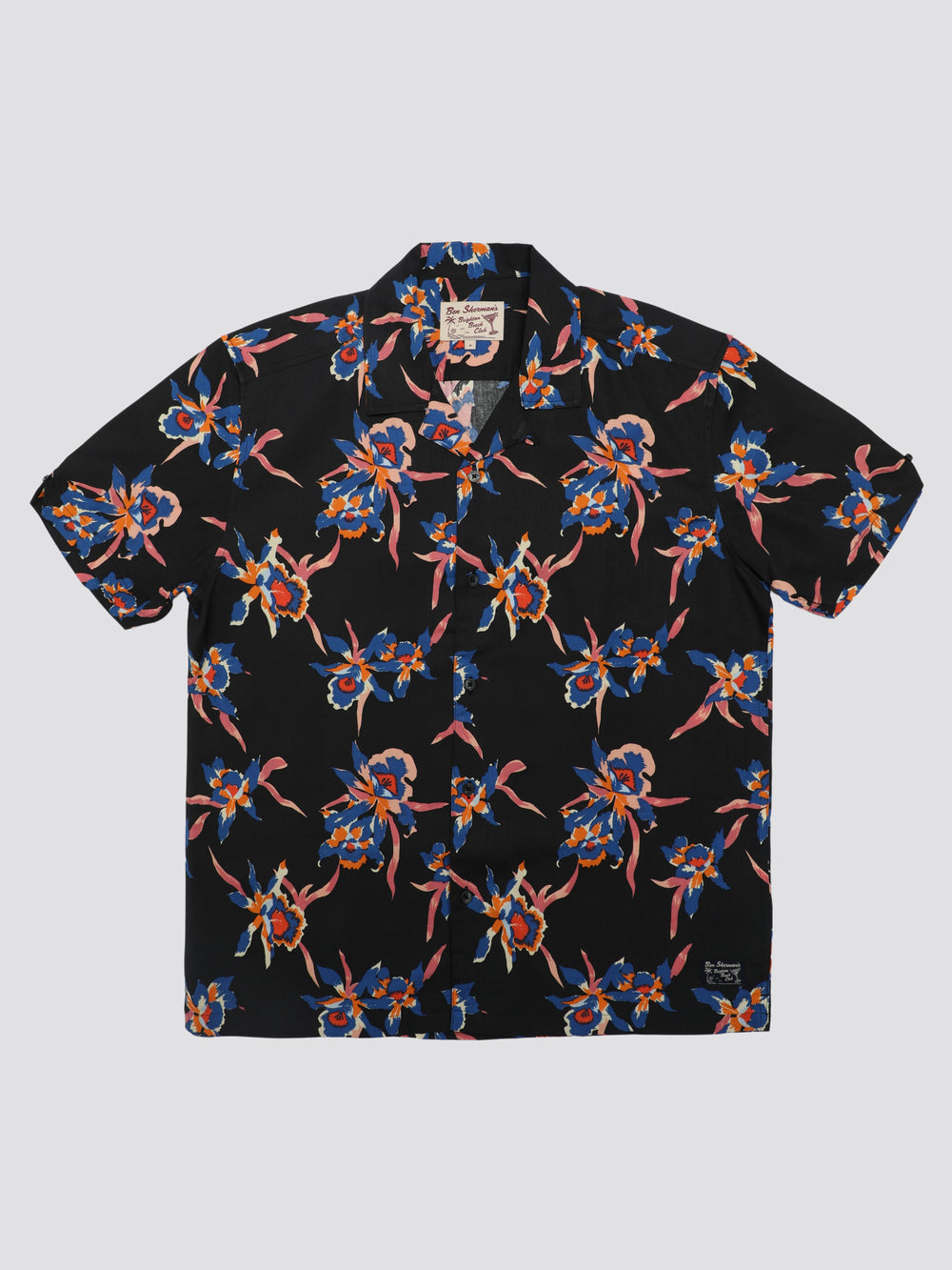 Ben Sherman Signature Botanical Print Shirts Black | 135460MYN