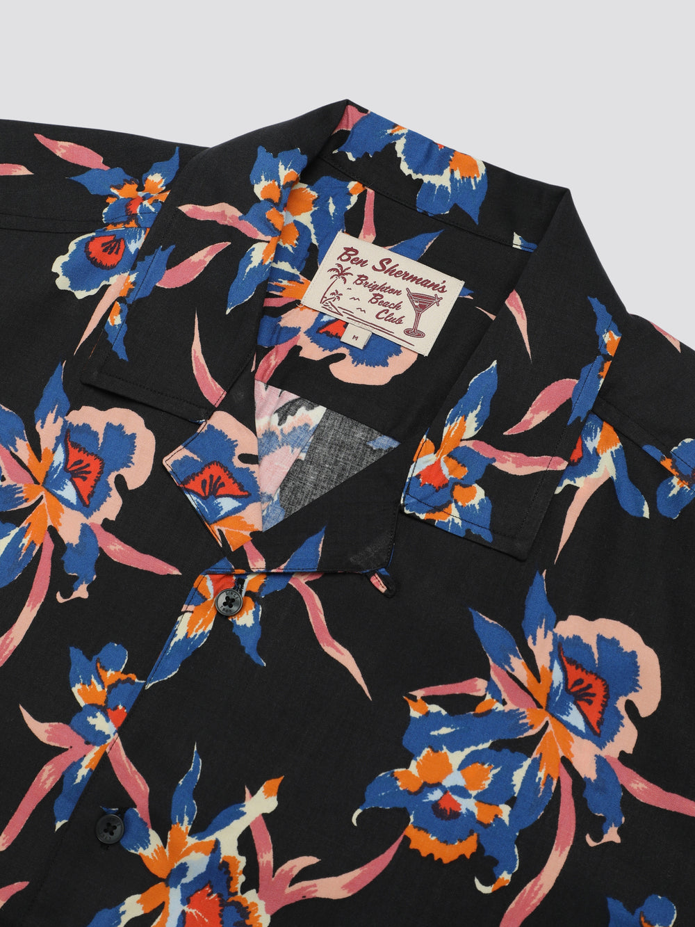 Ben Sherman Signature Botanical Print Shirts Black | 135460MYN