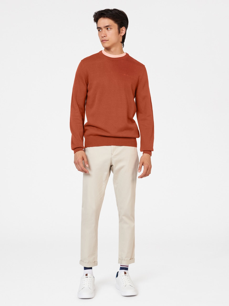 Ben Sherman Signature Crewneck Knitwear Orange | 895047HTF