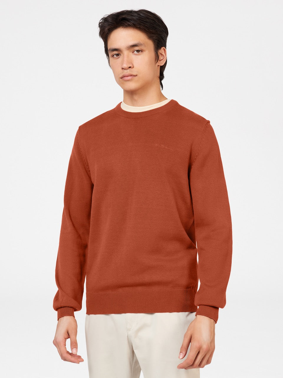 Ben Sherman Signature Crewneck Knitwear Orange | 895047HTF