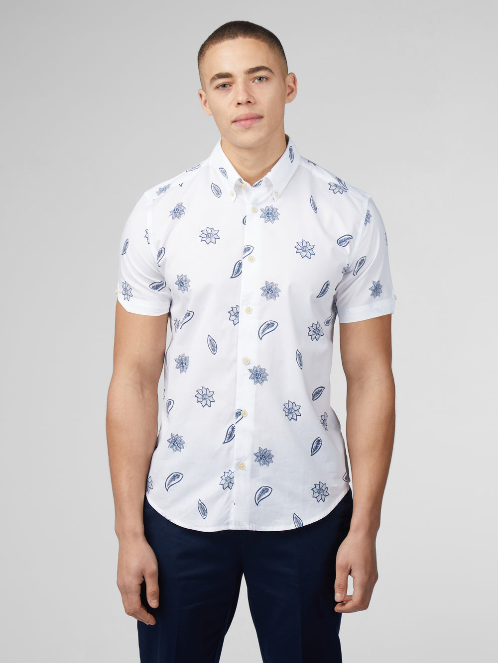 Ben Sherman Signature Floral Shirts White | 849123AZX