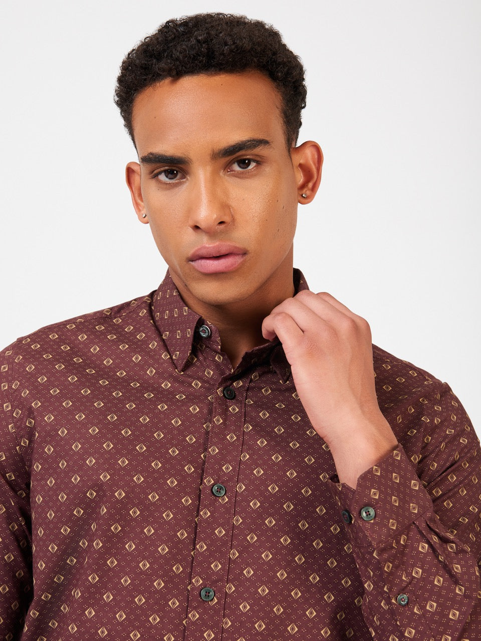 Ben Sherman Signature Geo Shirts Brown | 407952FIT