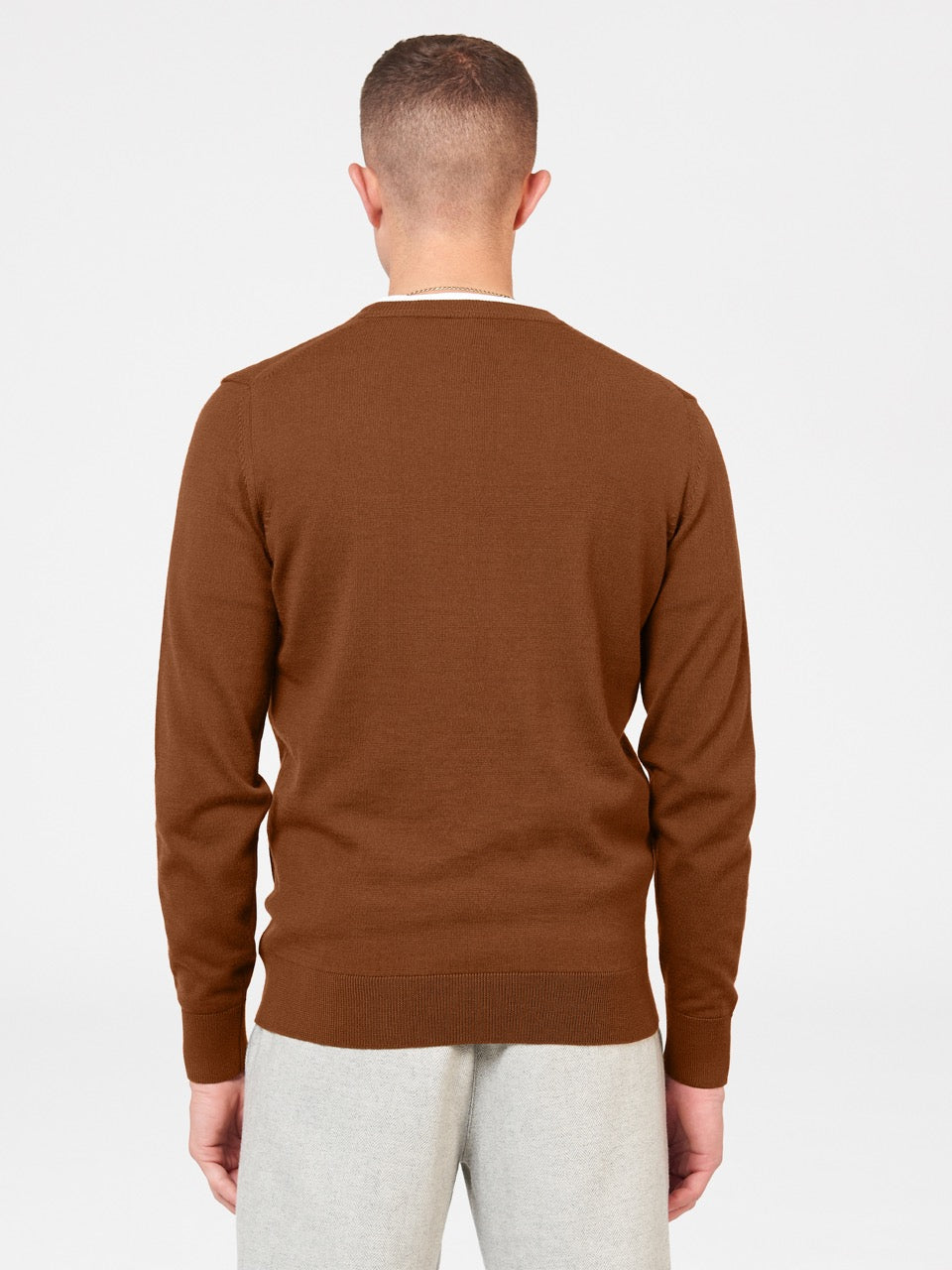 Ben Sherman Signature Merino Crewneck Knitwear Brown | 507182VPC