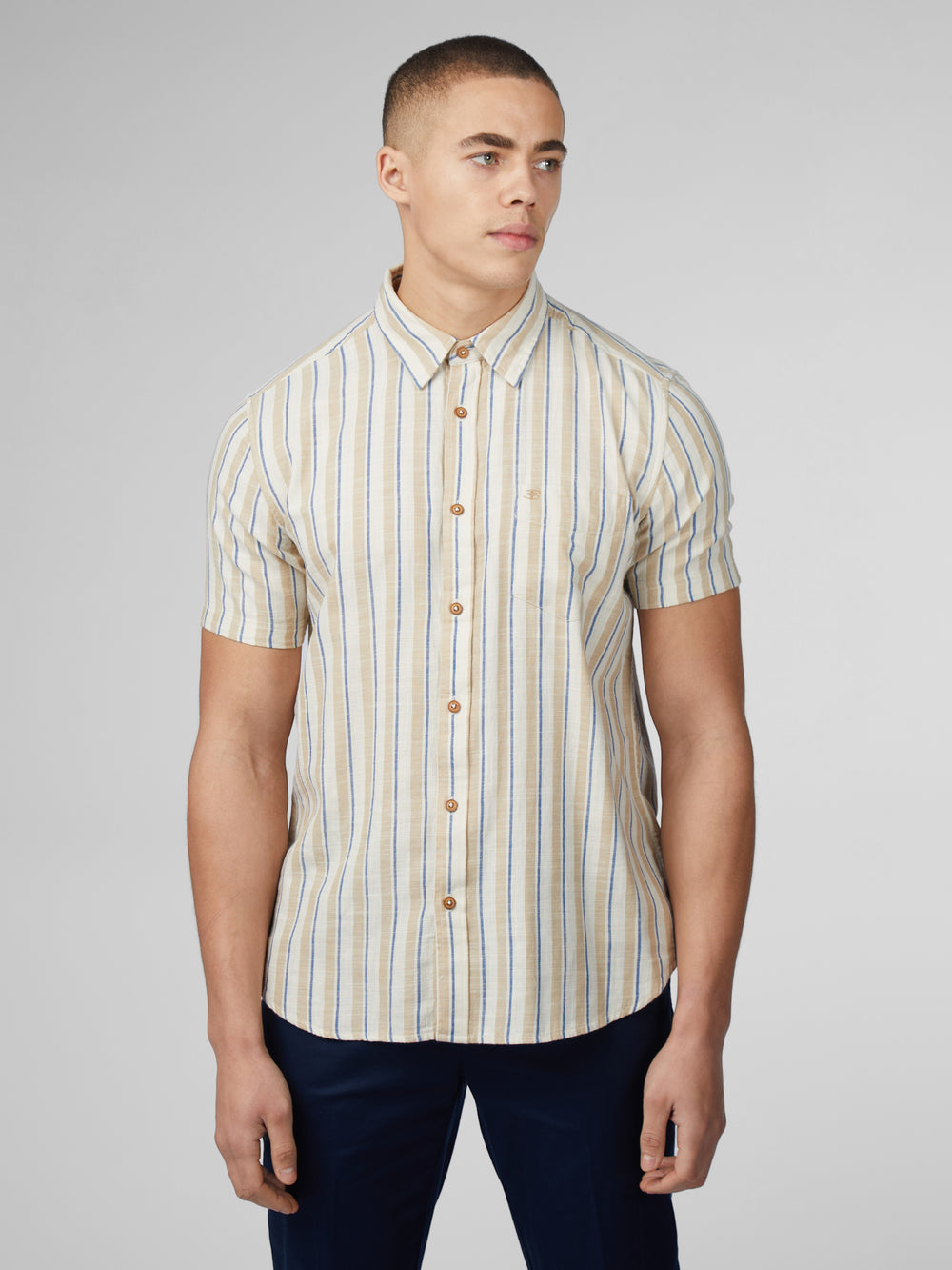 Ben Sherman Signature Mod Stripe Shirts White | 863910ZYF